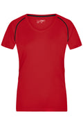 James & Nicholson Damen Funktions-Shirt für Fitness und Sport red/black