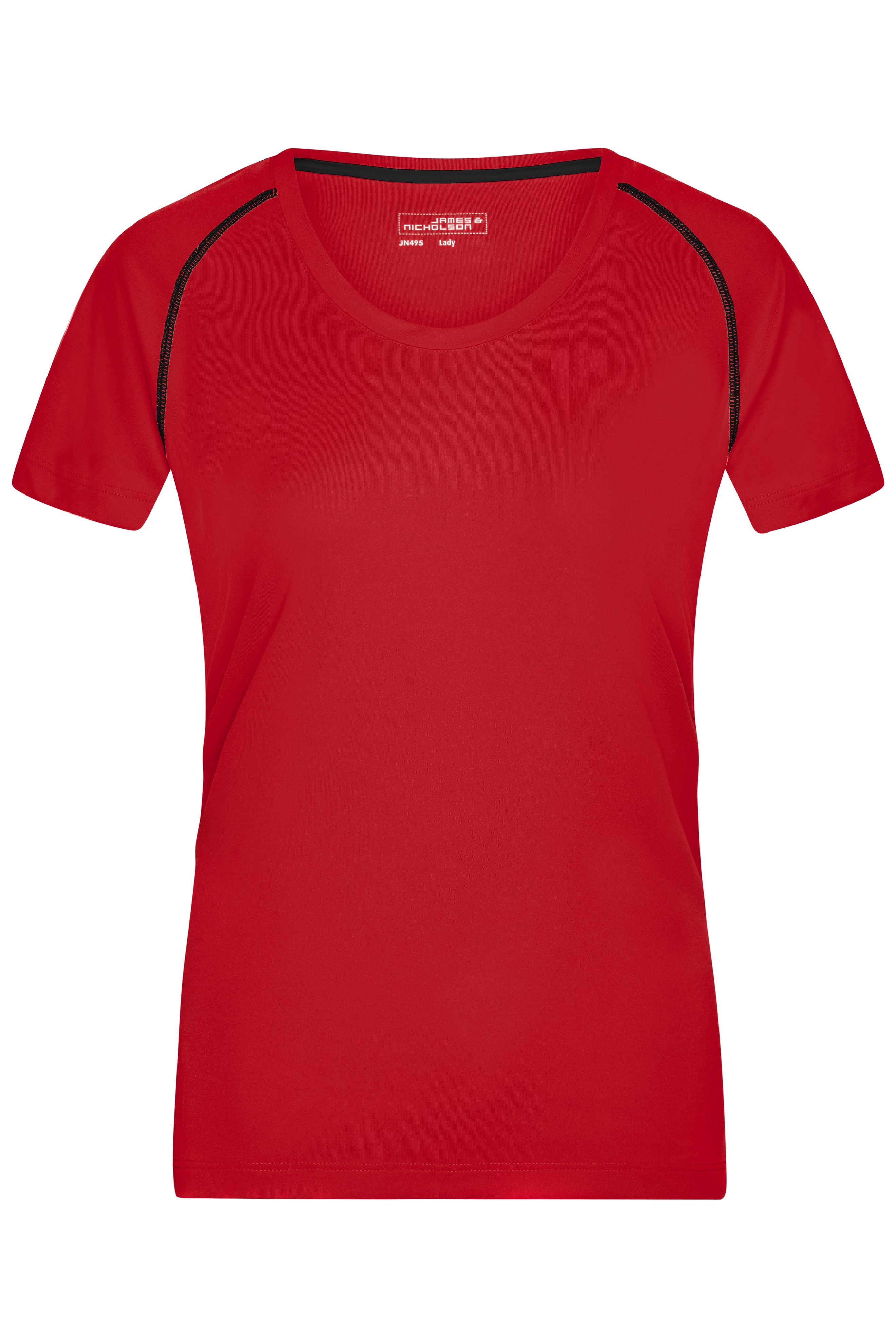 James & Nicholson Damen Funktions-Shirt für Fitness und Sport red/black