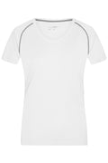 James & Nicholson Damen Funktions-Shirt für Fitness und Sport white/silver