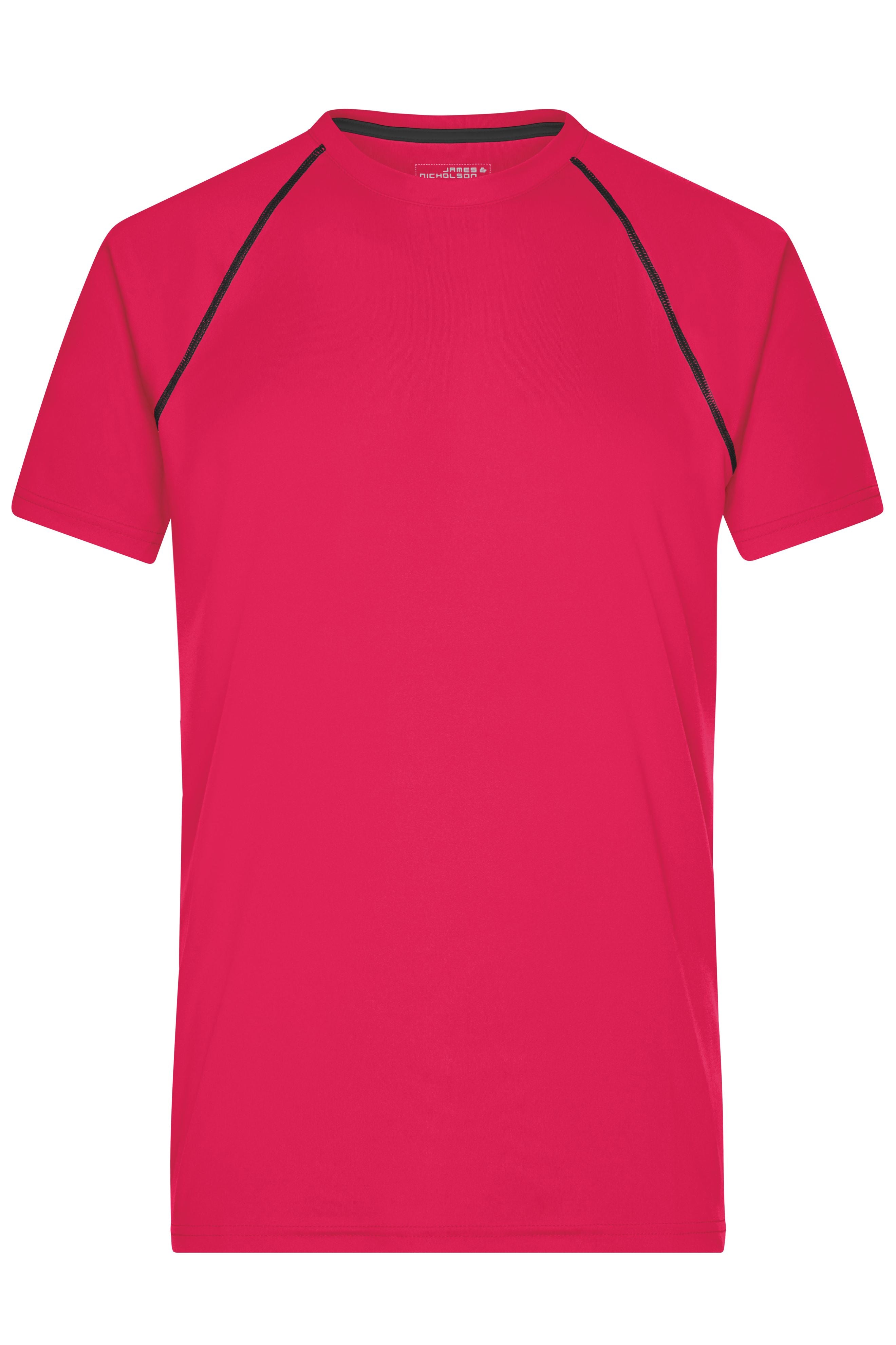 James & Nicholson Herren Funktions-Shirt für Fitness und Sport bright-pink/titan