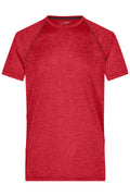 James & Nicholson Herren Funktions-Shirt für Fitness und Sport red-melange/titan