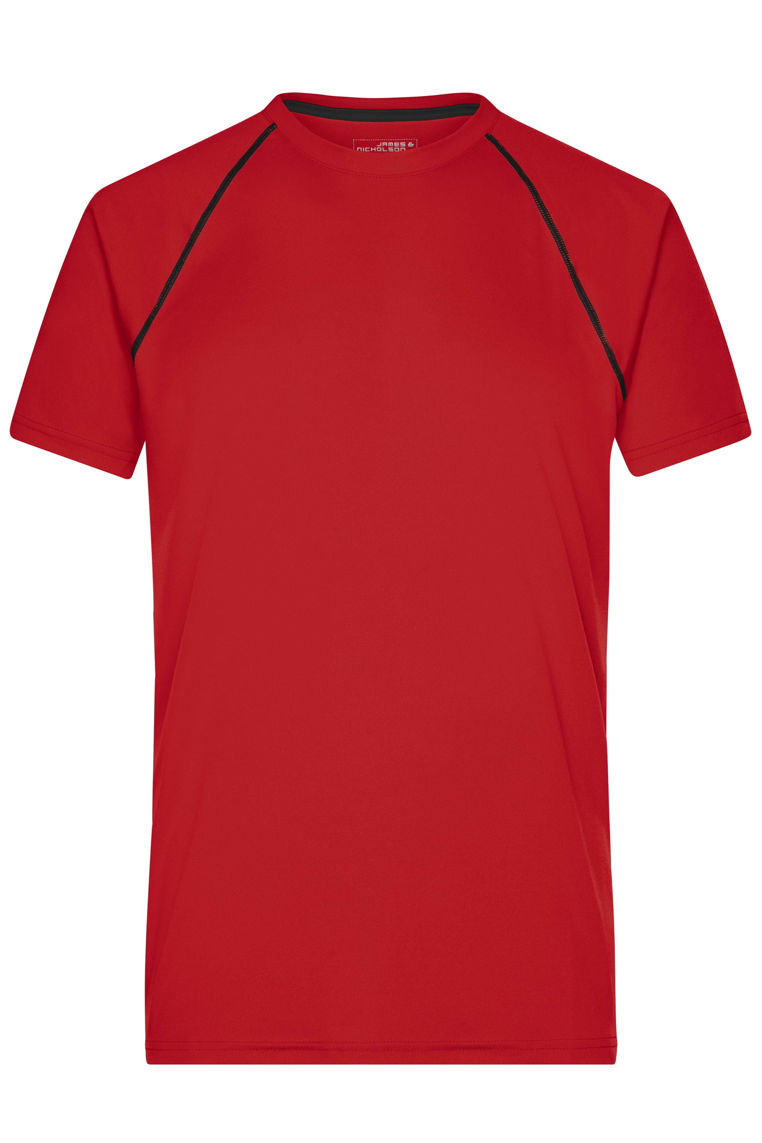 James & Nicholson Herren Funktions-Shirt für Fitness und Sport red/black