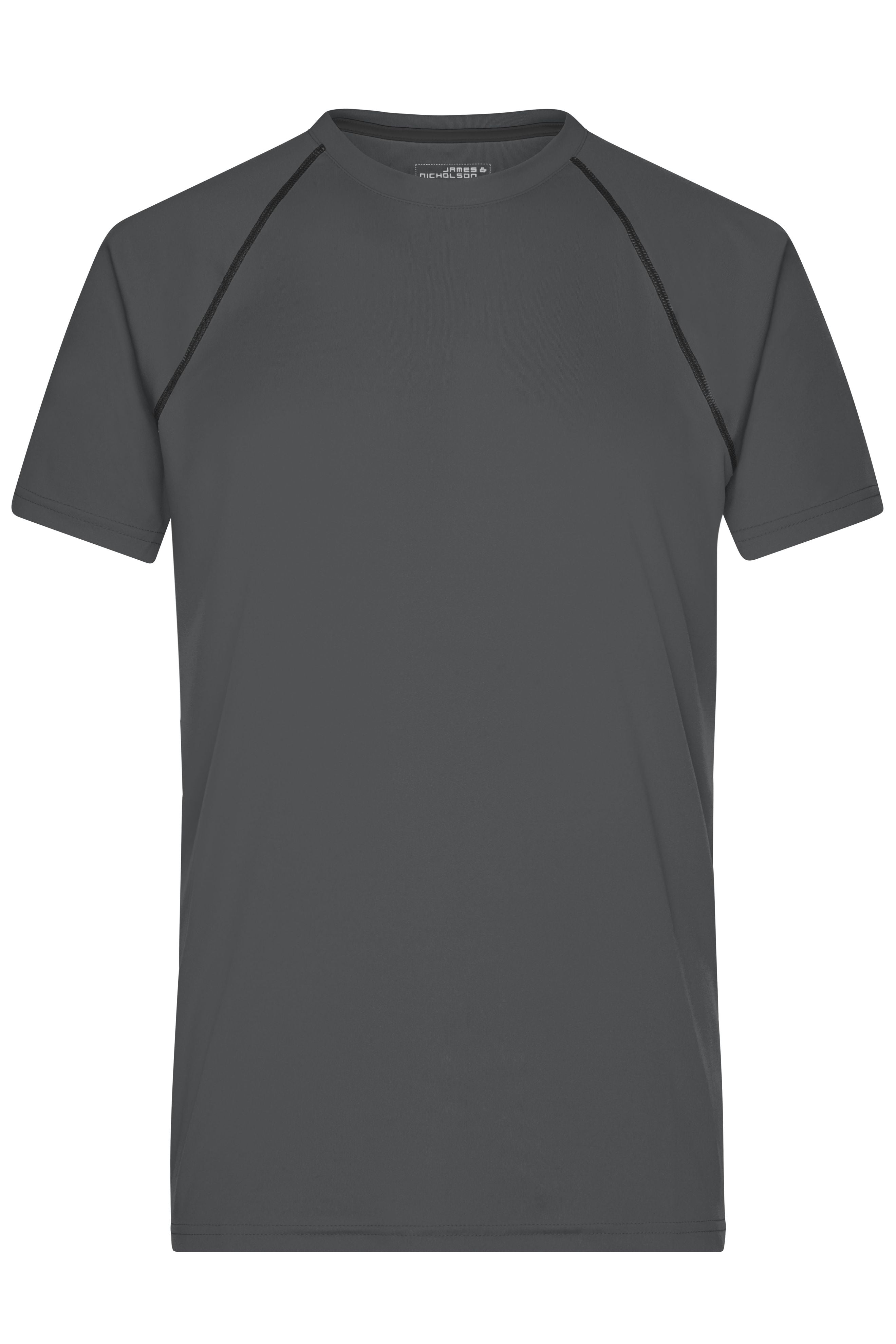 James & Nicholson Herren Funktions-Shirt für Fitness und Sport titan/black