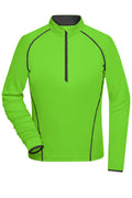 James & Nicholson Langarm Sportshirt für Damen bright-green/black