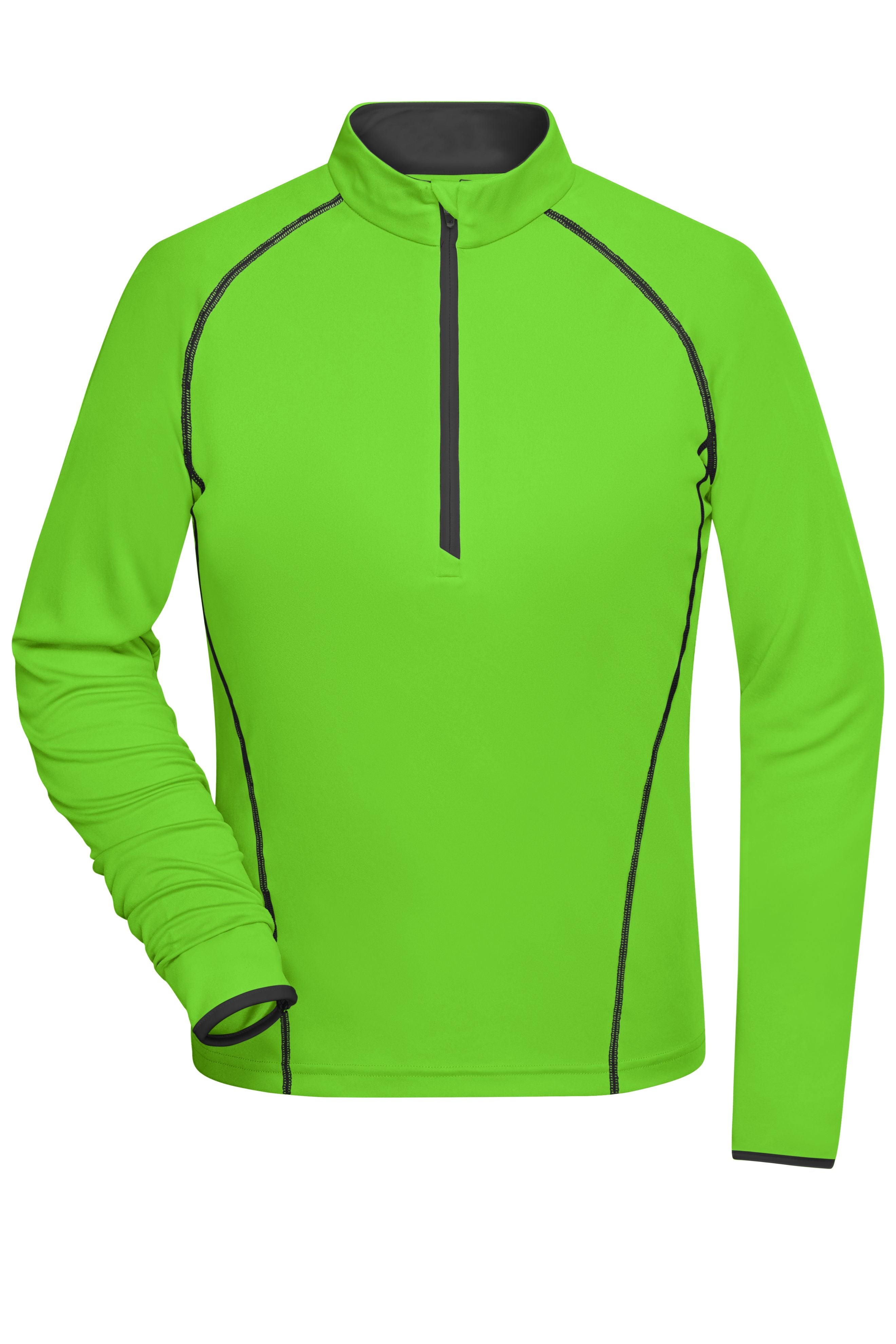 James & Nicholson Langarm Sportshirt für Damen bright-green/black