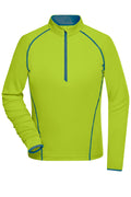 James & Nicholson Langarm Sportshirt für Damen bright-yellow/bright-blue