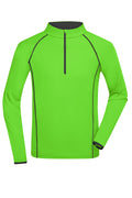 James & Nicholson Langarm Sportshirt für Herren bright-green/black