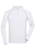 James & Nicholson Langarm Sportshirt für Herren white/silver