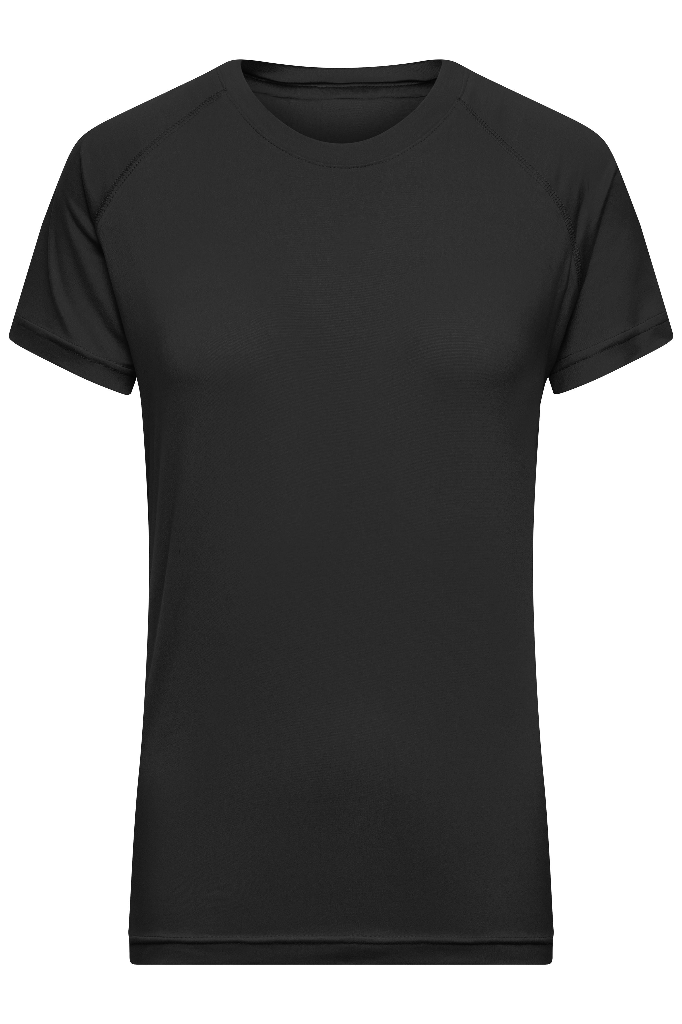 James & Nicholson Damen Sportshirt aus recyceltem Polyester black