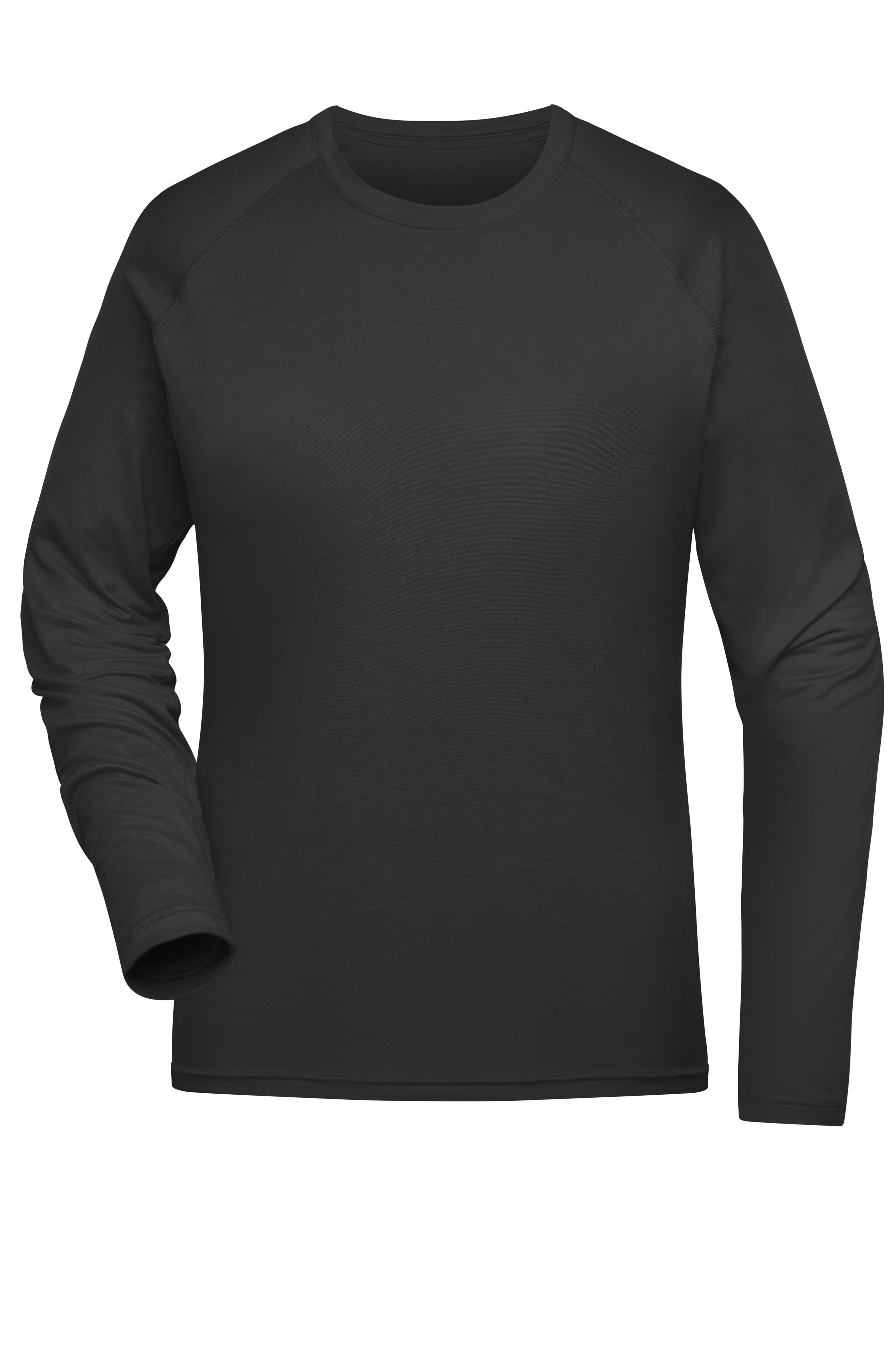 James & Nicholson Damen Langarm Sportshirt aus recyceltem Polyester  black
