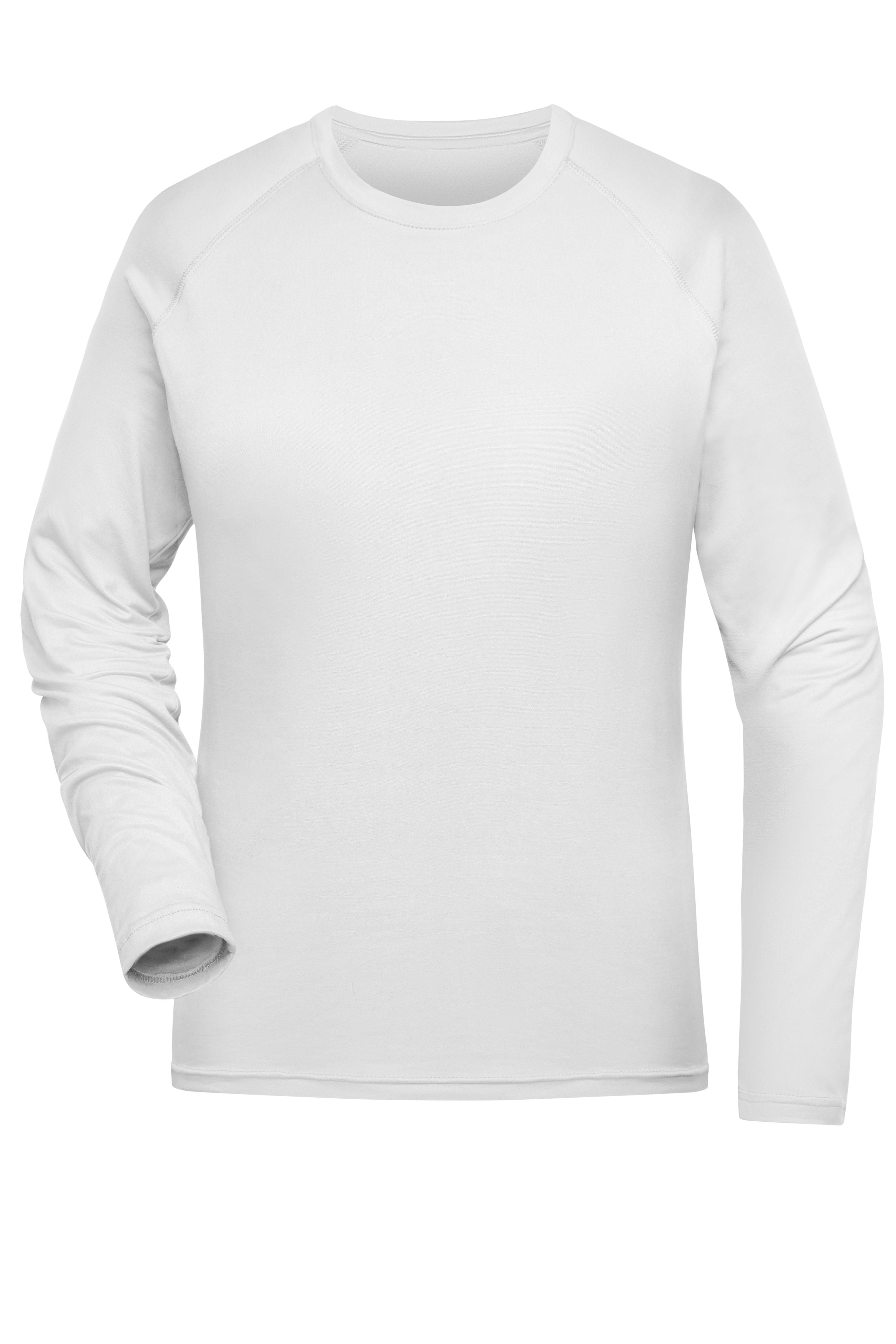 James & Nicholson Damen Langarm Sportshirt aus recyceltem Polyester  white
