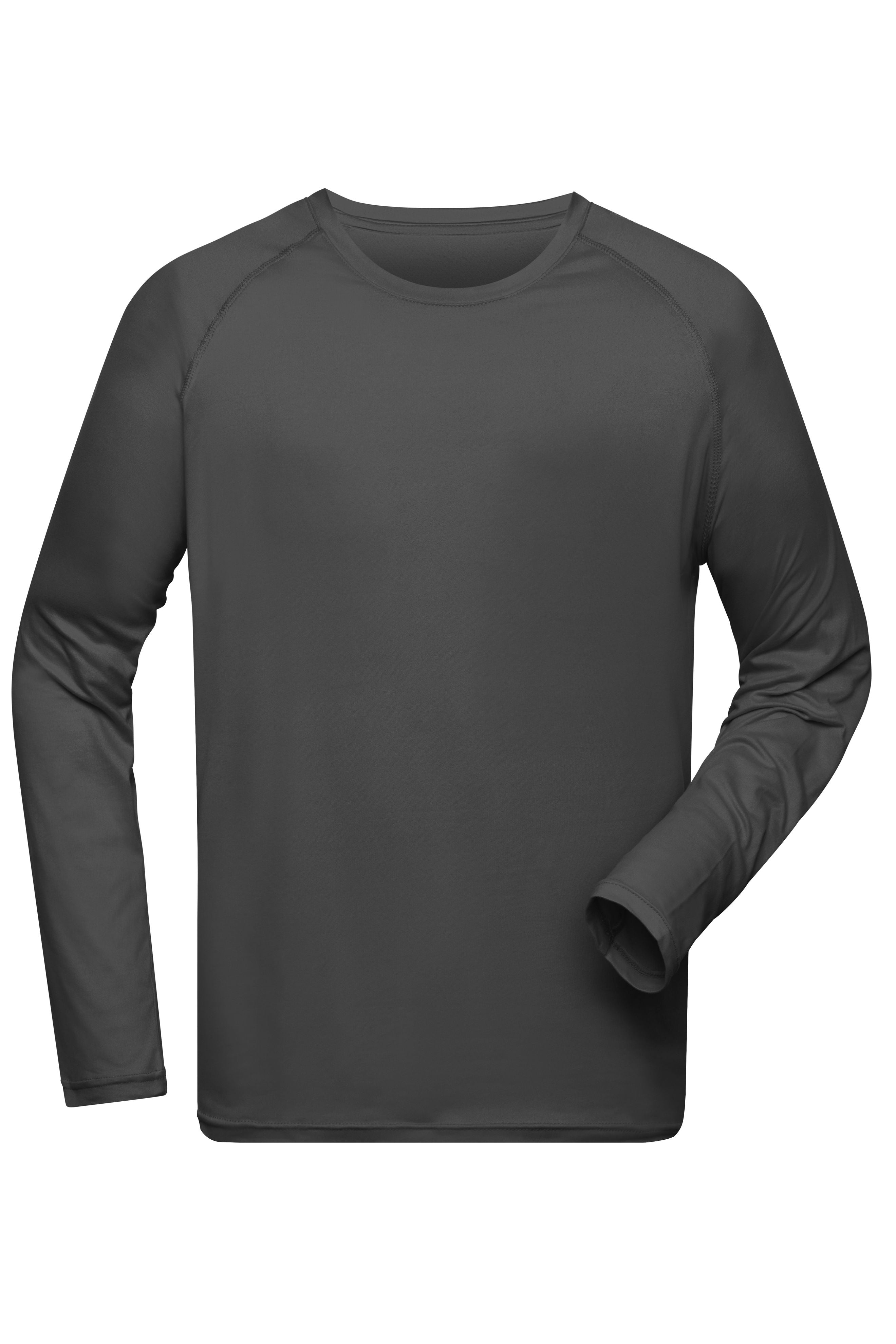 James & Nicholson Herren Langarm Sportshirt aus recyceltem Polyester  titan