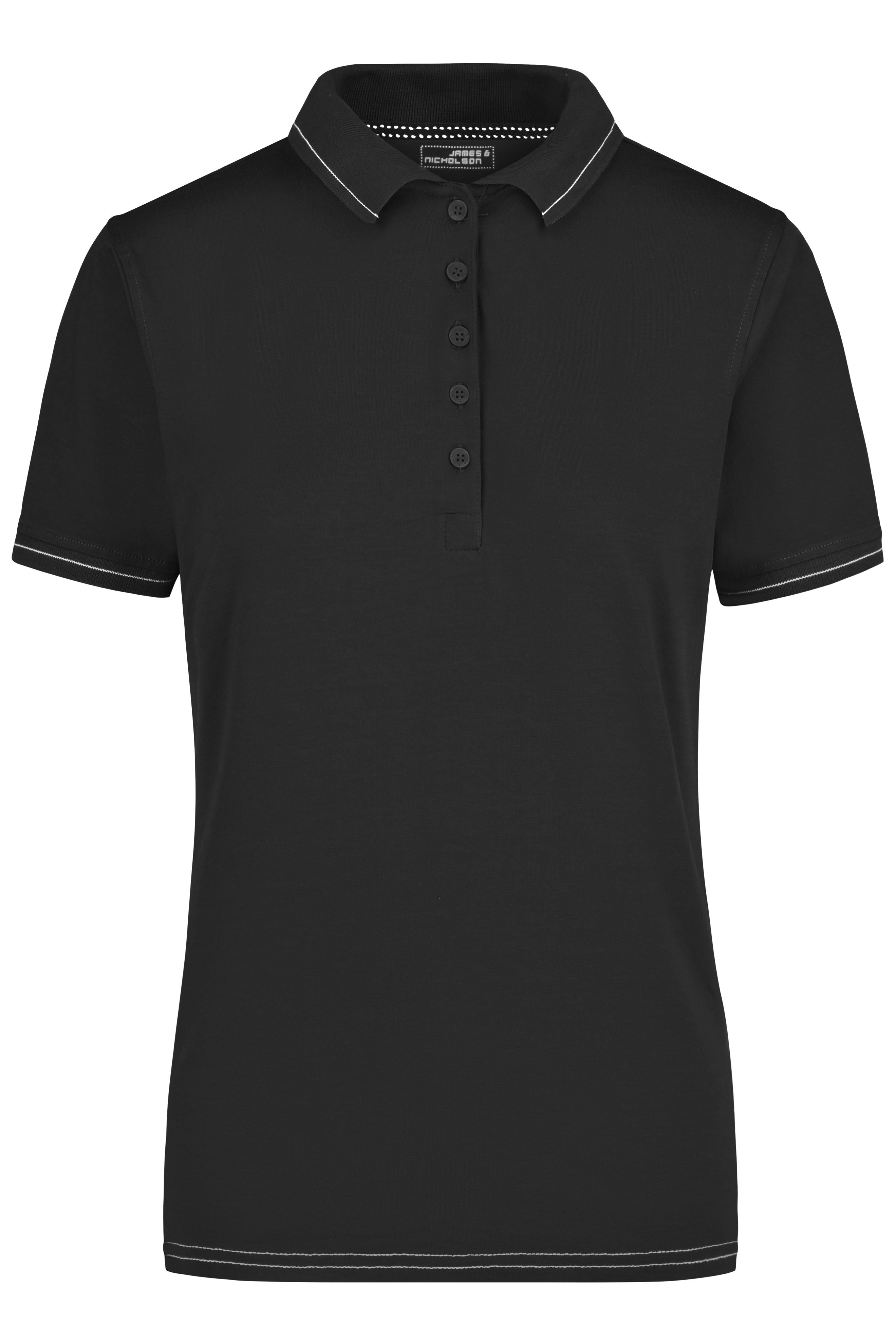 James & Nicholson Damenpolo Elastic black/white