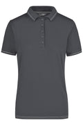 James & Nicholson Damenpolo Elastic graphite/white