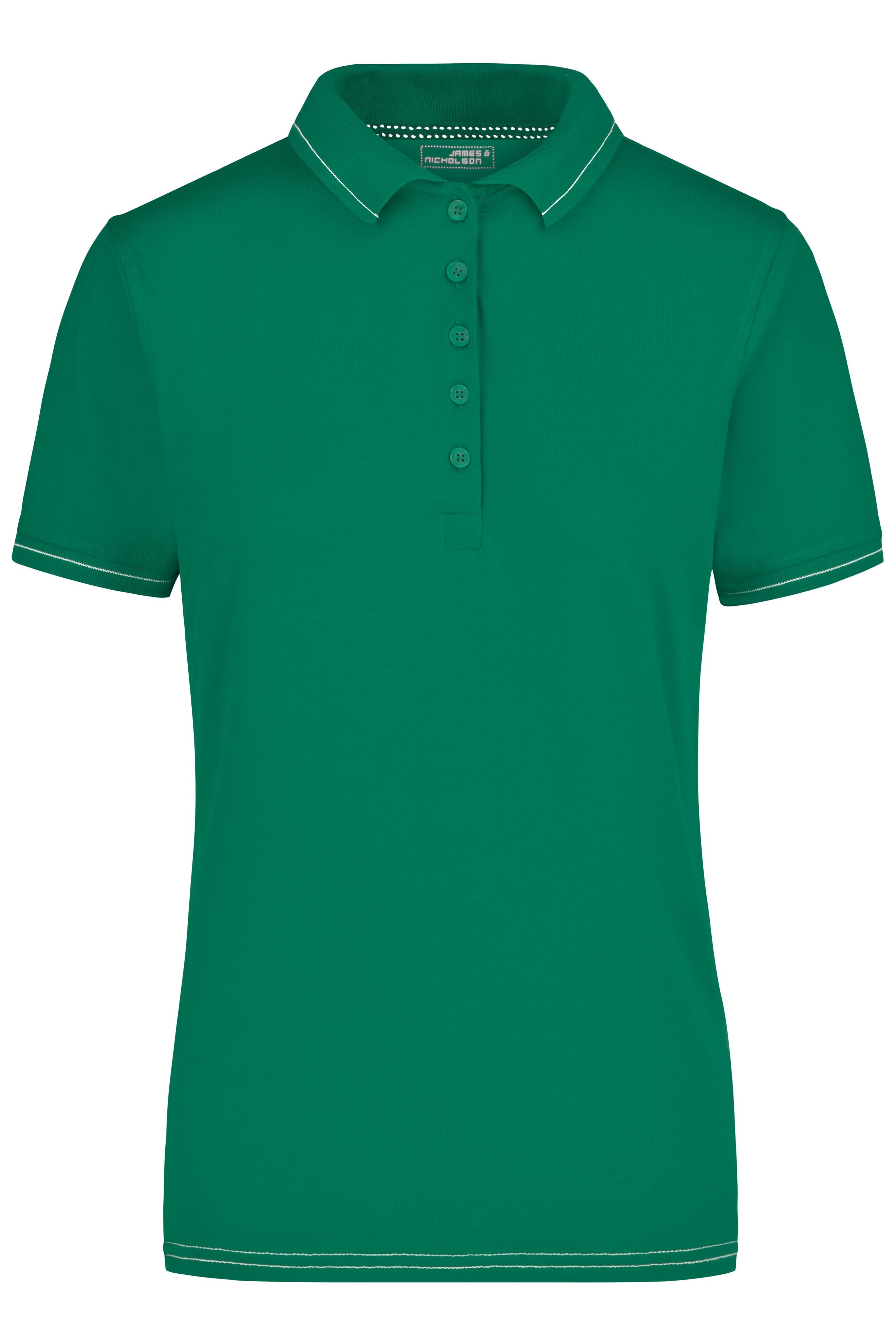 James & Nicholson Damenpolo Elastic irish-green/white