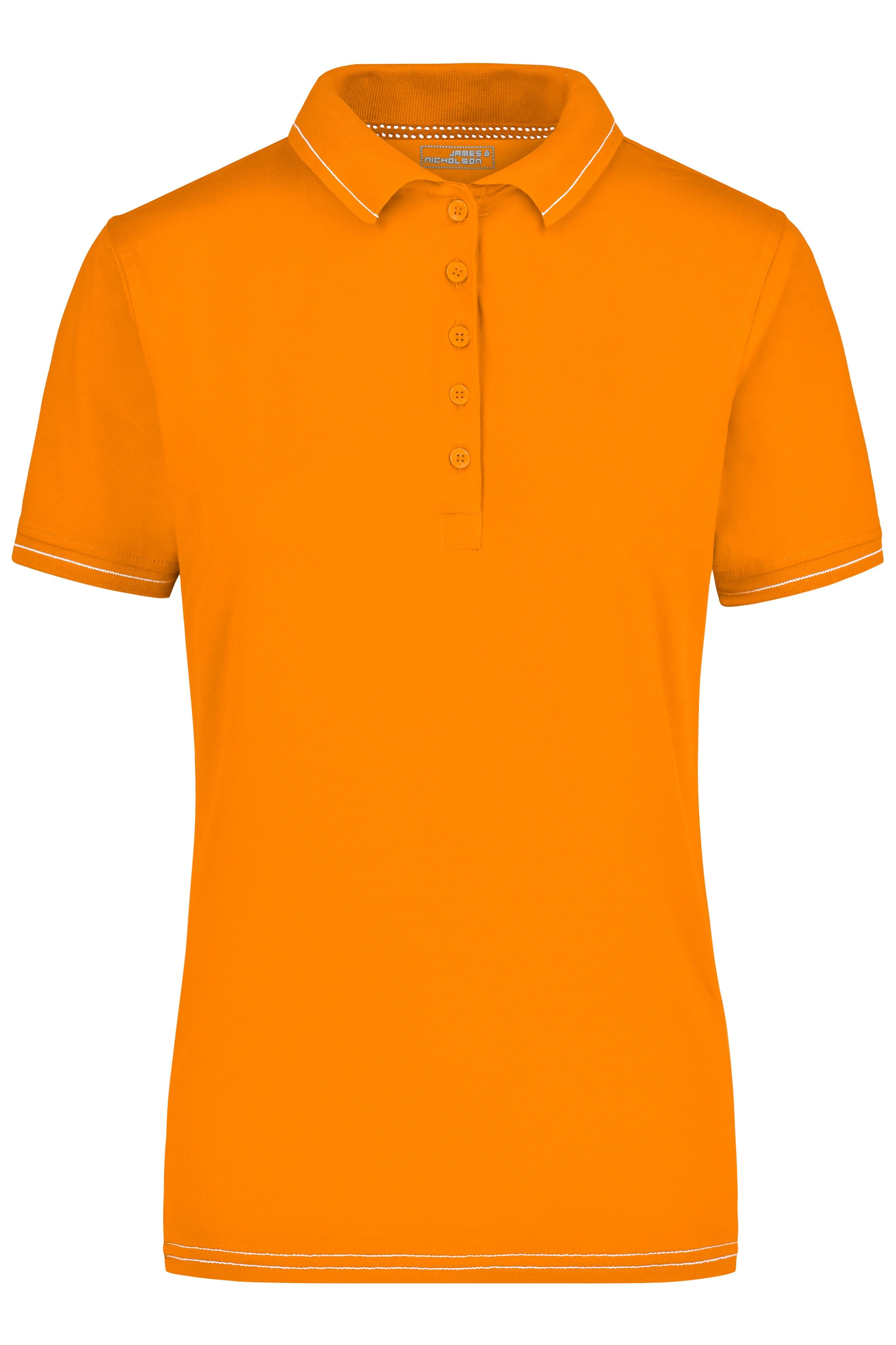 James & Nicholson Damenpolo Elastic orange/white