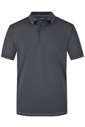 James & Nicholson Herrenpolo Elastic graphite/white