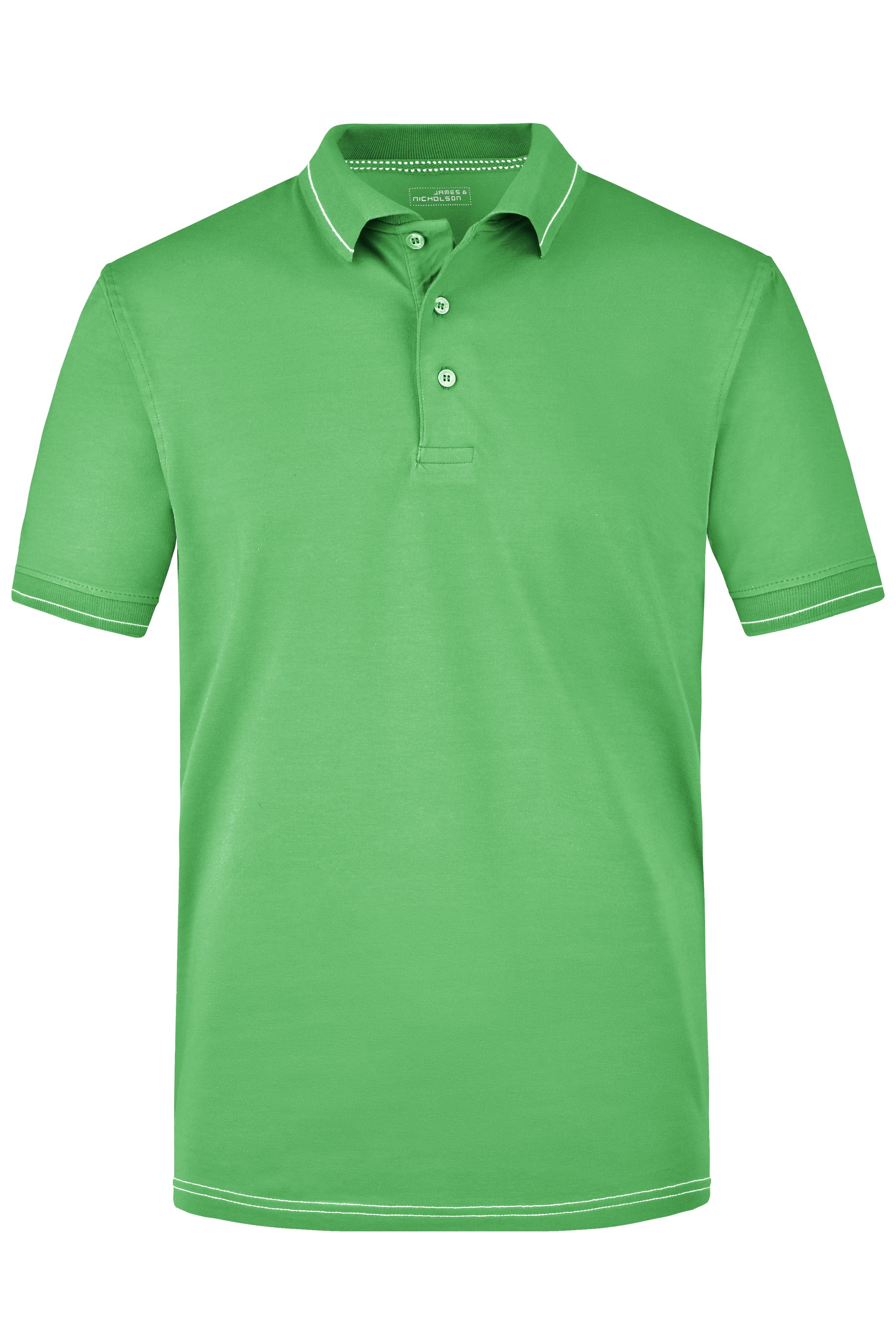 James & Nicholson Herrenpolo Elastic lime-green/white