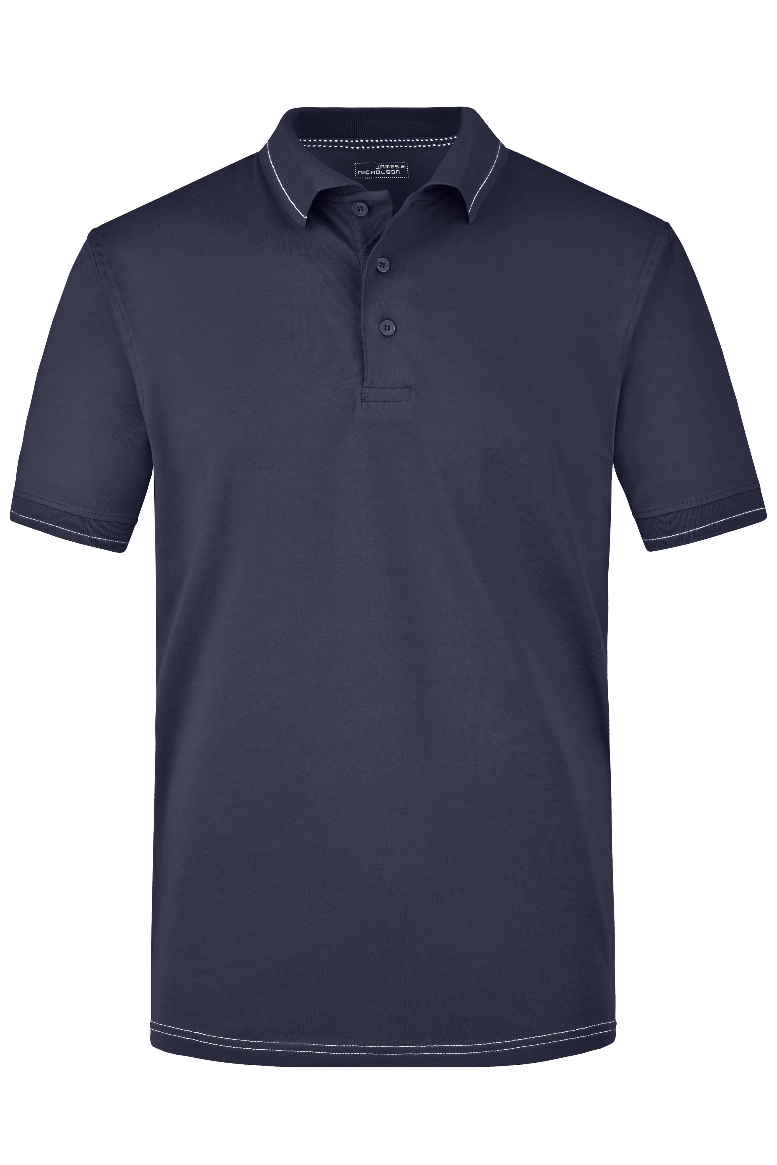 James & Nicholson Herrenpolo Elastic navy/white
