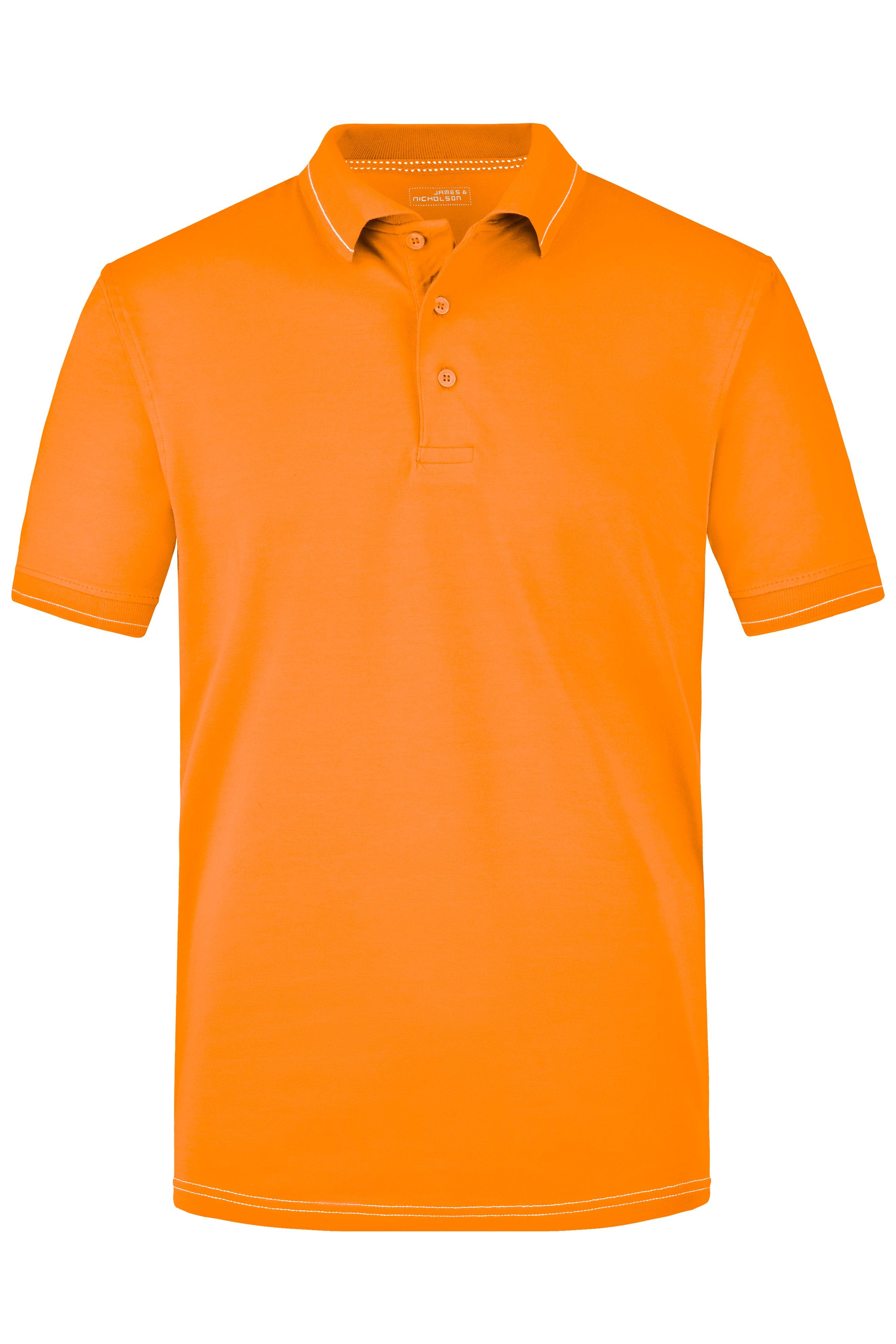 James & Nicholson Herrenpolo Elastic orange/white