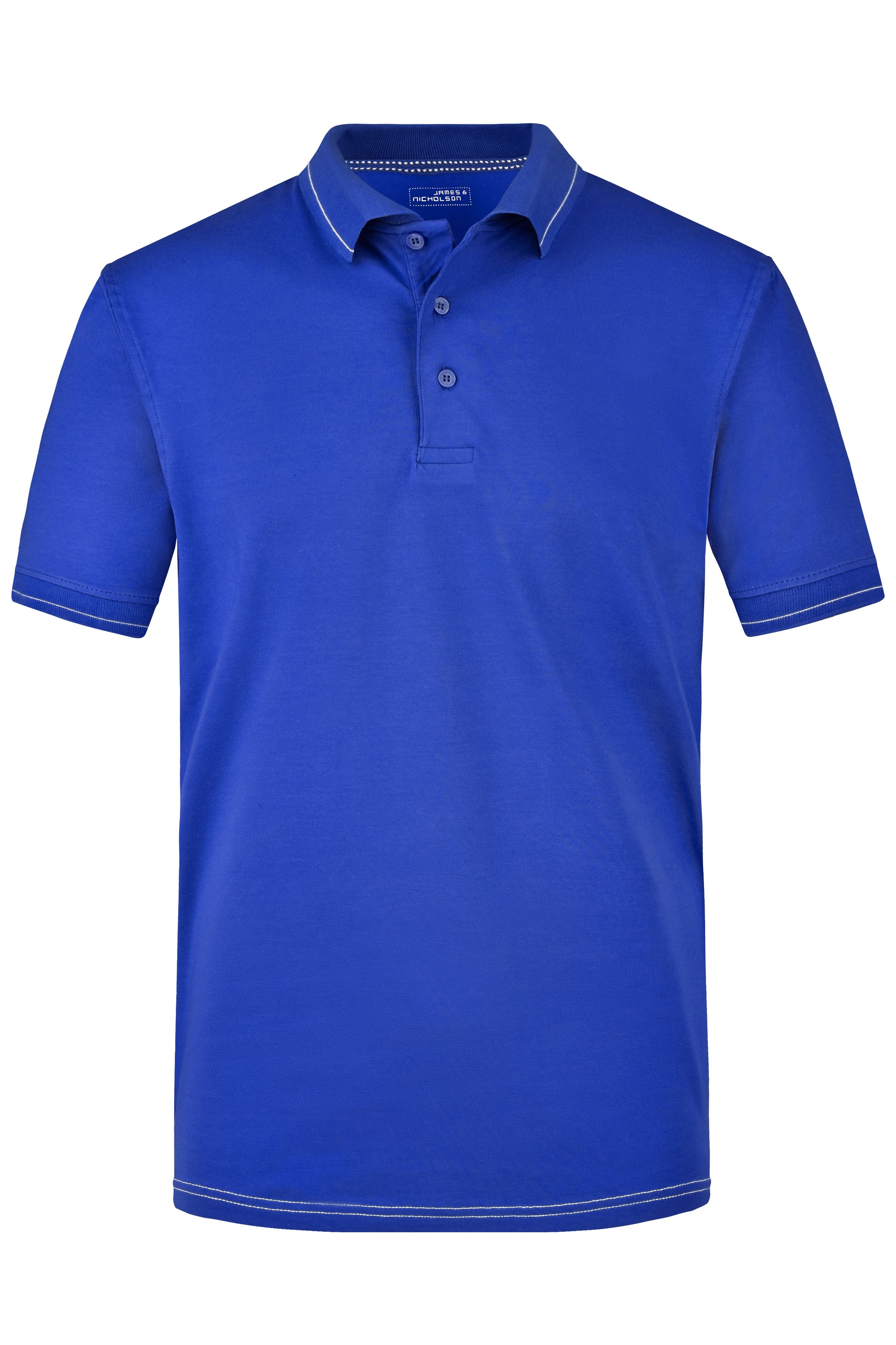 James & Nicholson Herrenpolo Elastic royal/white