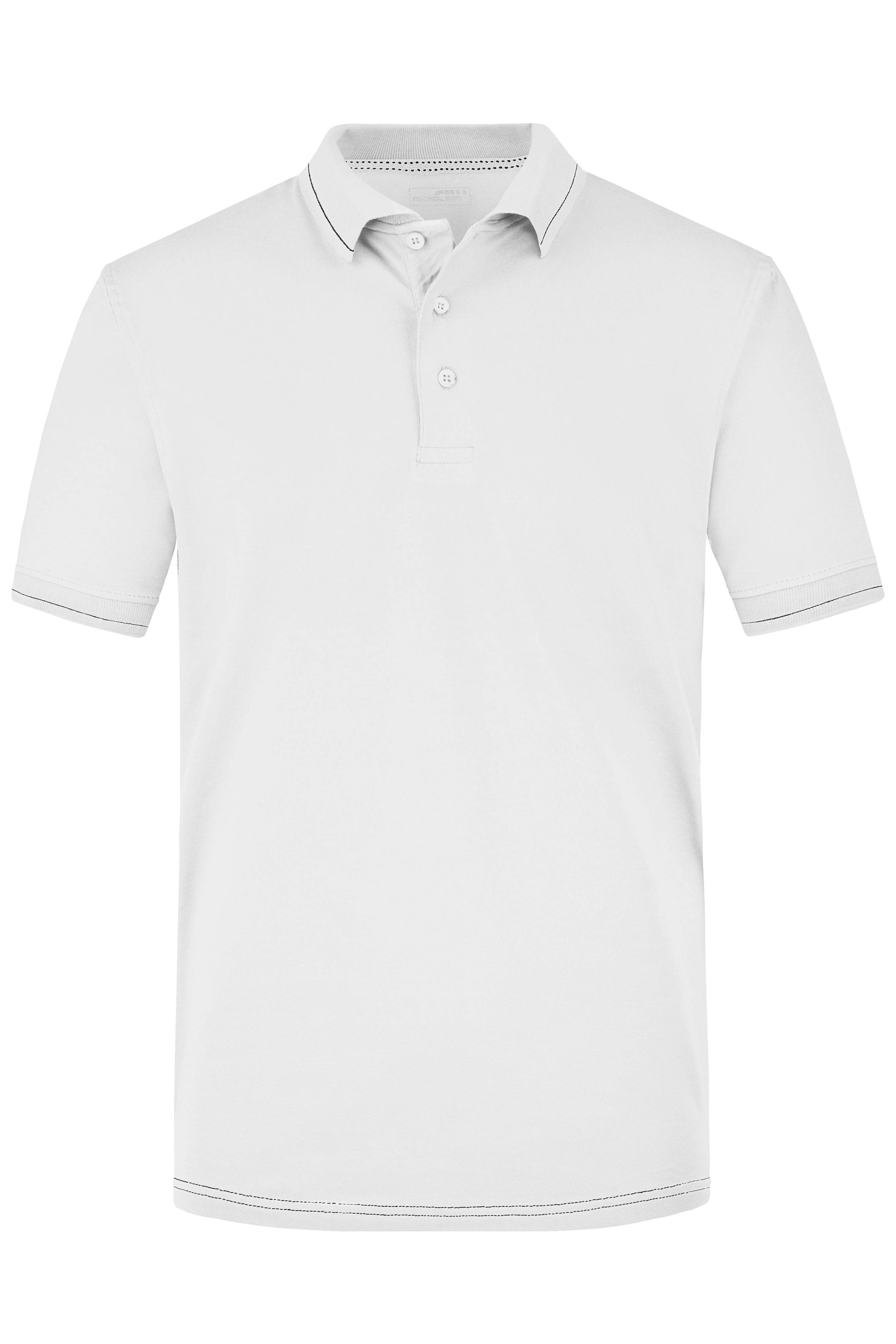 James & Nicholson Herrenpolo Elastic white/black
