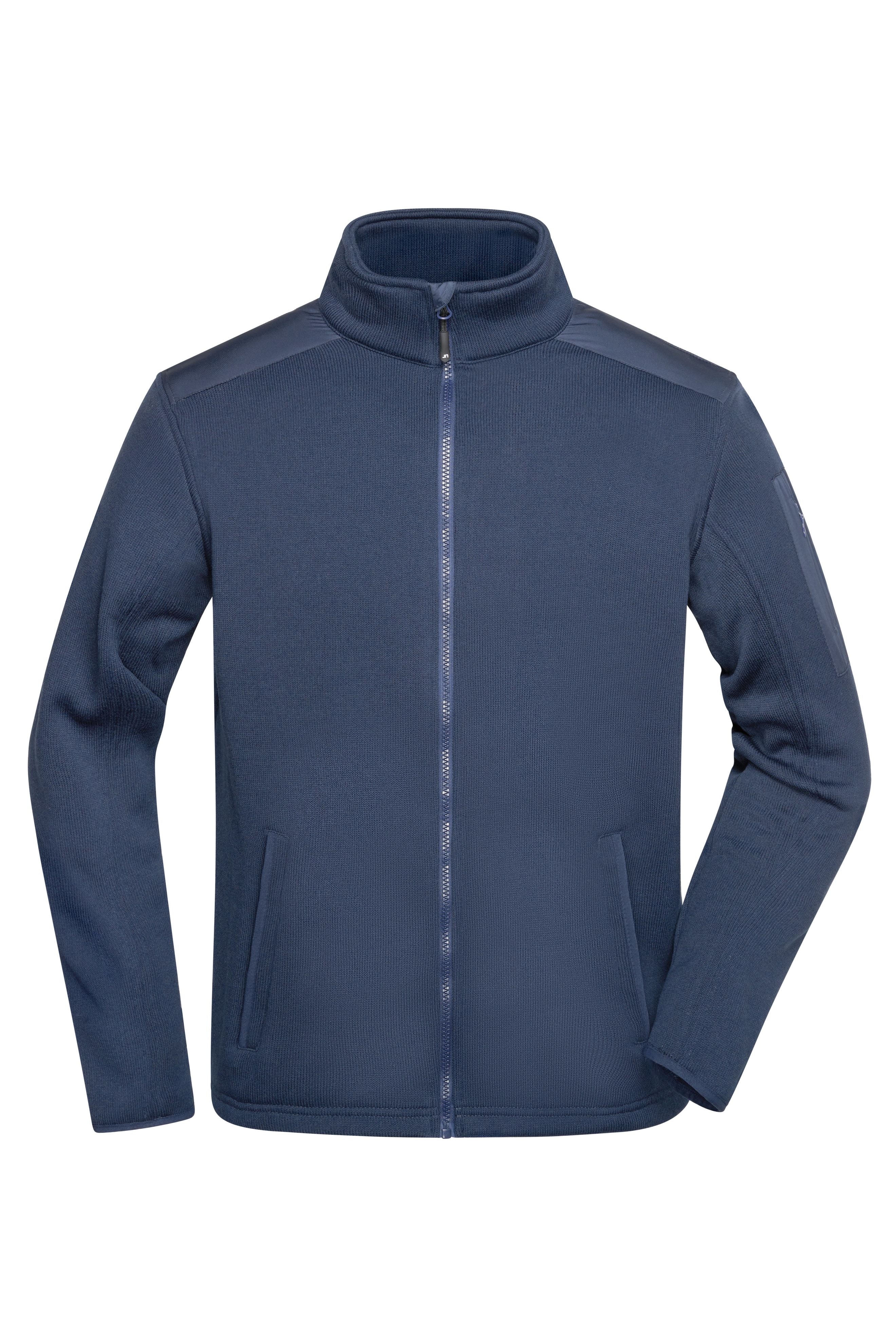 James & Nicholson Herren Strick Fleecejacke navy/navy