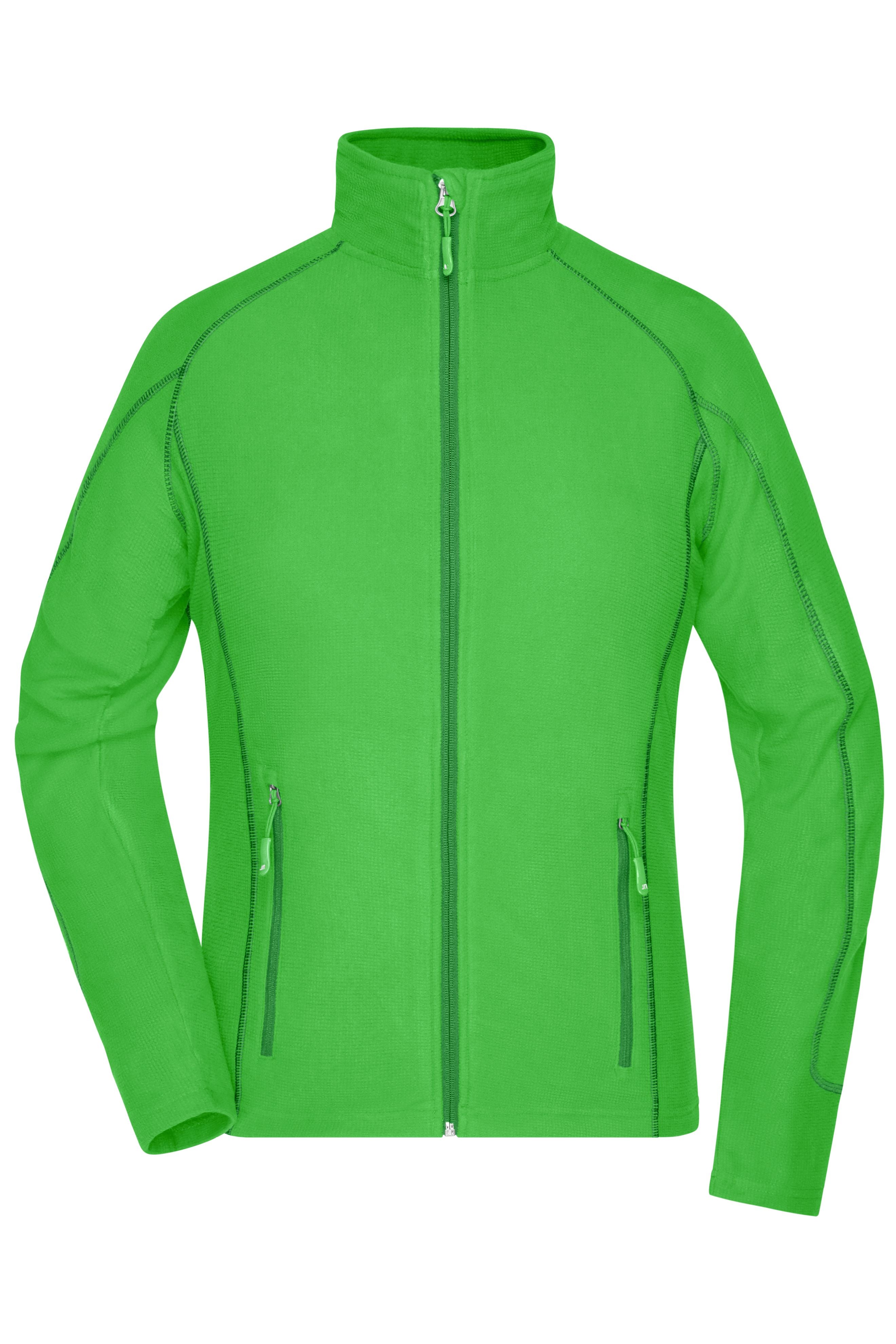 James & Nicholson Damen Waffelfleece Jacke green/dark-green