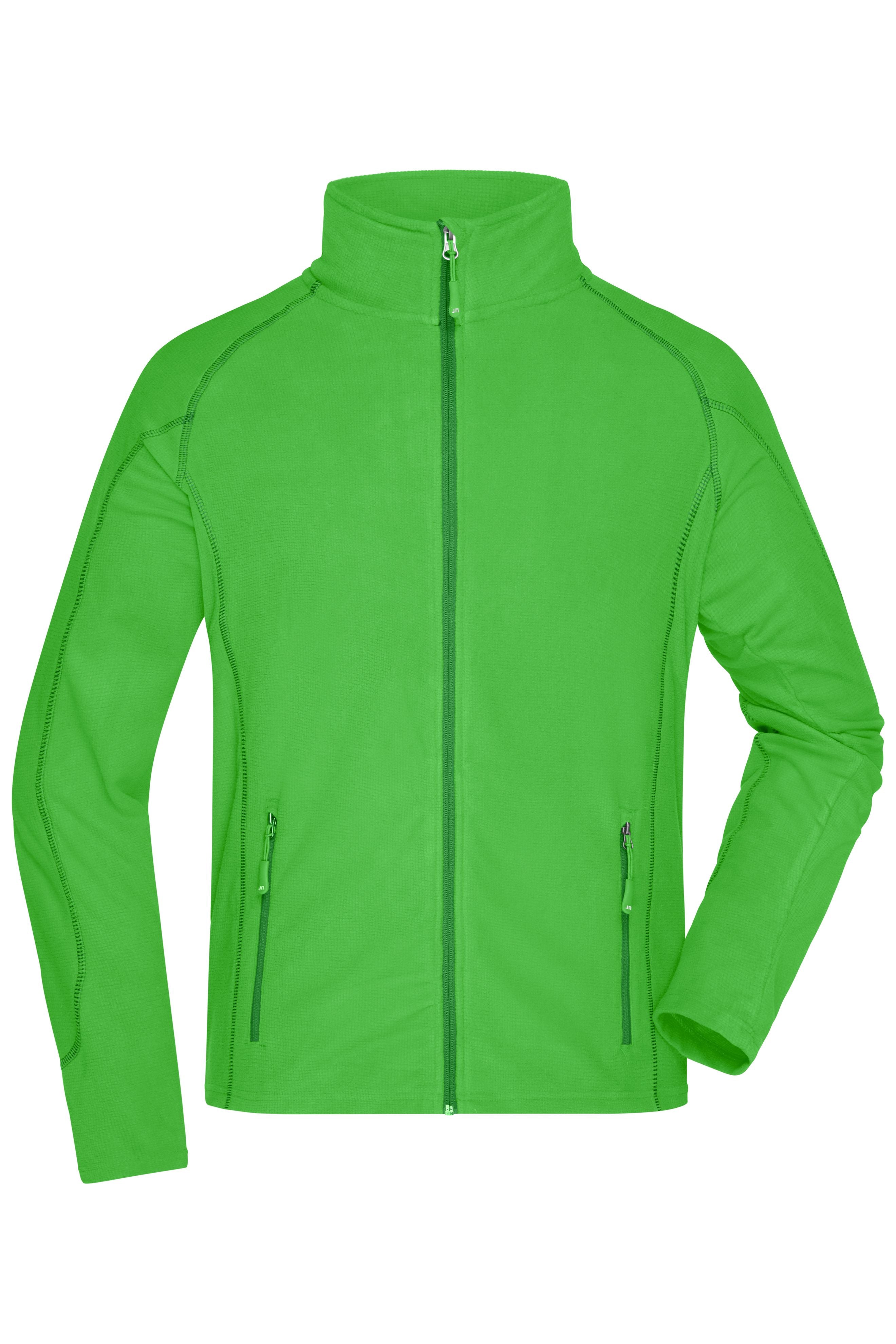 James & Nicholson Herren Waffelfleece Jacke green/dark-green