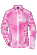 James & Nicholson Damen Trachtenbluse purple/white