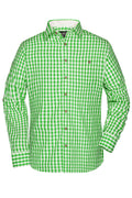 James & Nicholson Herren Trachtenhemd green/white