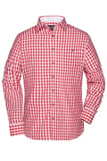 James & Nicholson Herren Trachtenhemd red/white