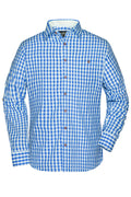 James & Nicholson Herren Trachtenhemd royal/white