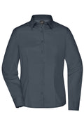 James & Nicholson Damen Langarm Business Bluse carbon
