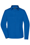 James & Nicholson Damen Langarm Business Bluse royal