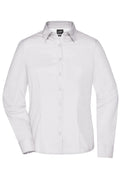 James & Nicholson Damen Langarm Business Bluse white