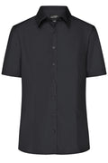 James & Nicholson Damenbluse Easy Care Kurzarm black