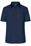 James & Nicholson Damenbluse Easy Care Kurzarm navy