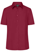 James & Nicholson Damenbluse Easy Care Kurzarm wine