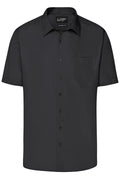 James & Nicholson Herren Kurzarm Hemd Easy-Care black