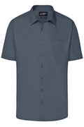 James & Nicholson Herren Kurzarm Hemd Easy-Care carbon