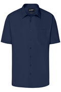 James & Nicholson Herren Kurzarm Hemd Easy-Care navy