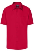 James & Nicholson Herren Kurzarm Hemd Easy-Care red