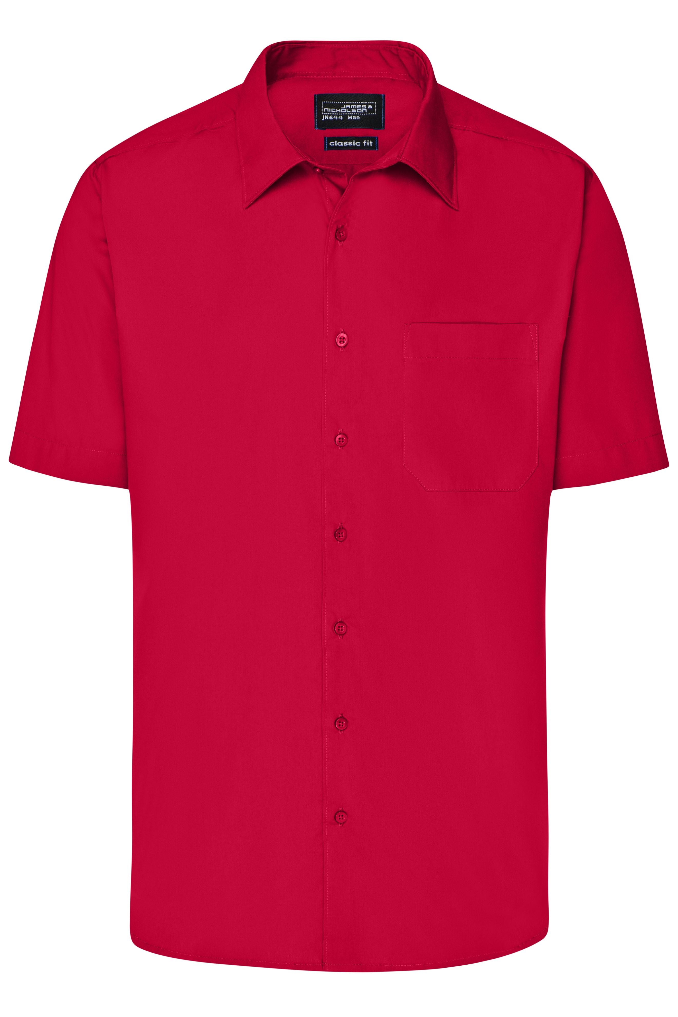 James & Nicholson Herren Kurzarm Hemd Easy-Care red