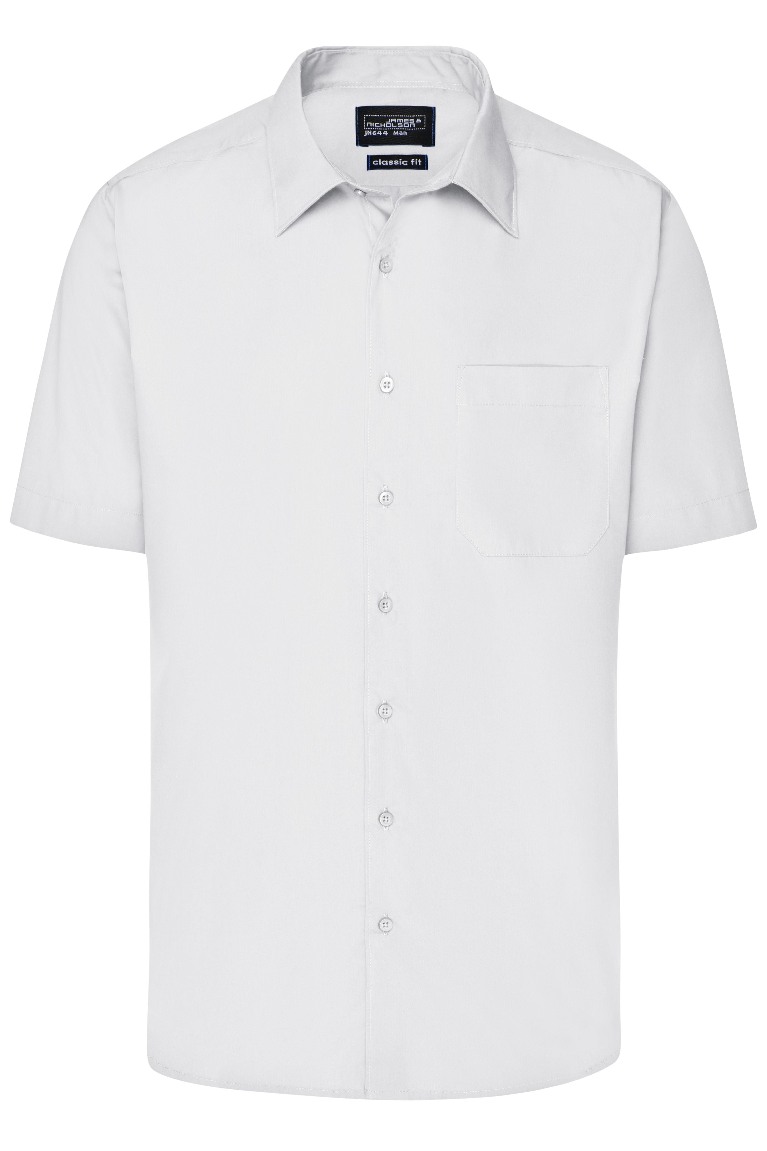 James & Nicholson Herren Kurzarm Hemd Easy-Care white