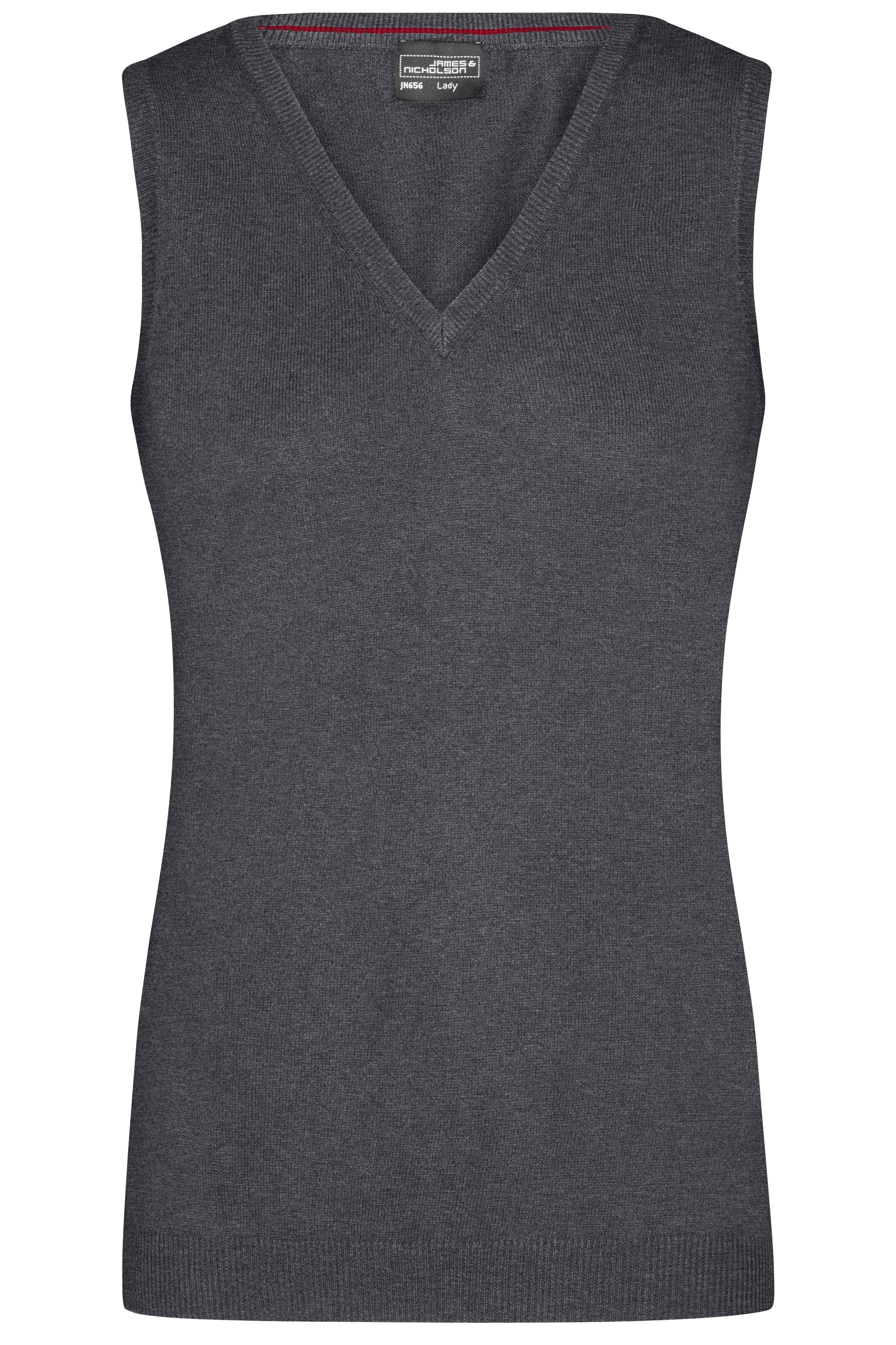 James & Nicholson Damen V-Pullunder anthracite-melange