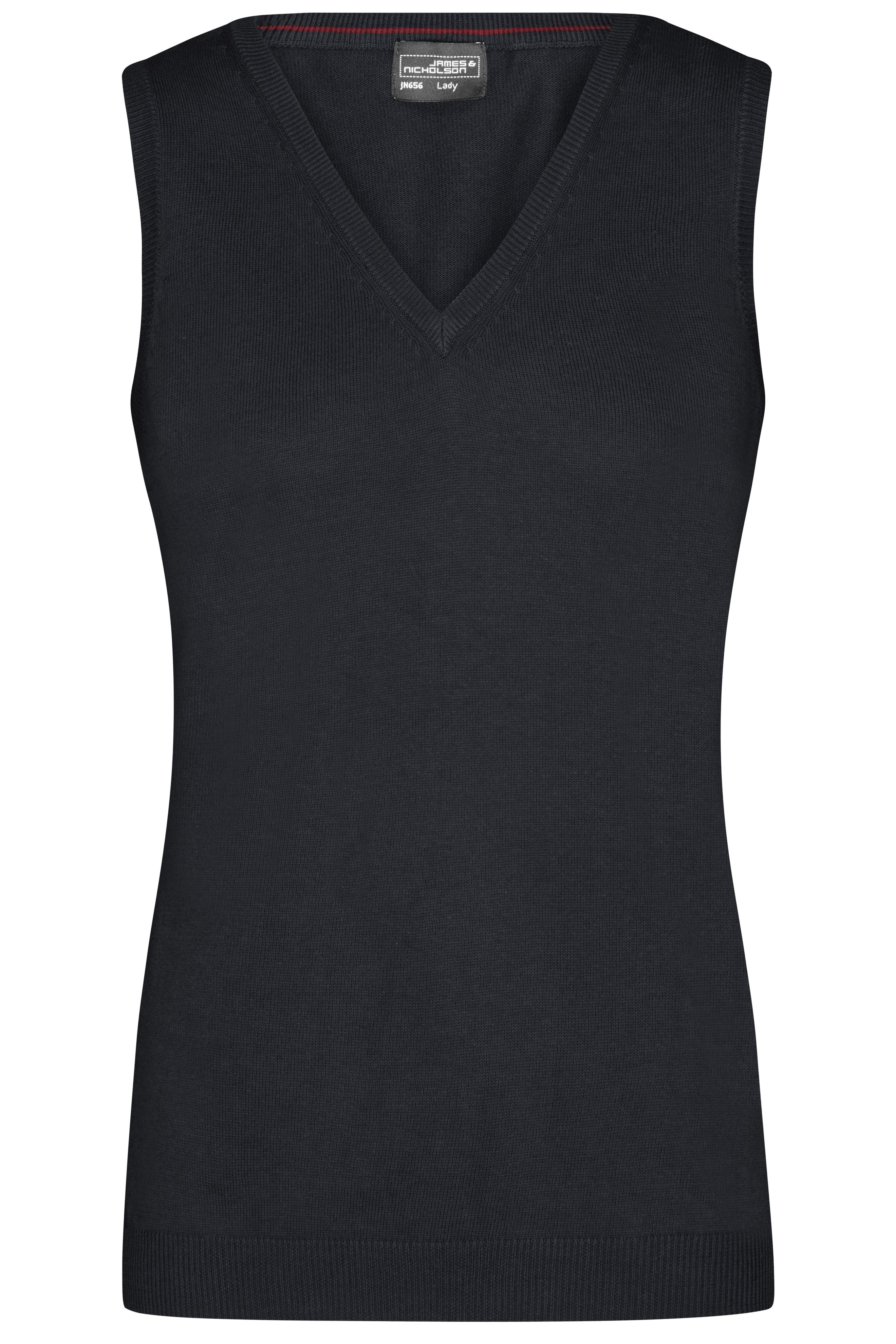 James & Nicholson Damen V-Pullunder black
