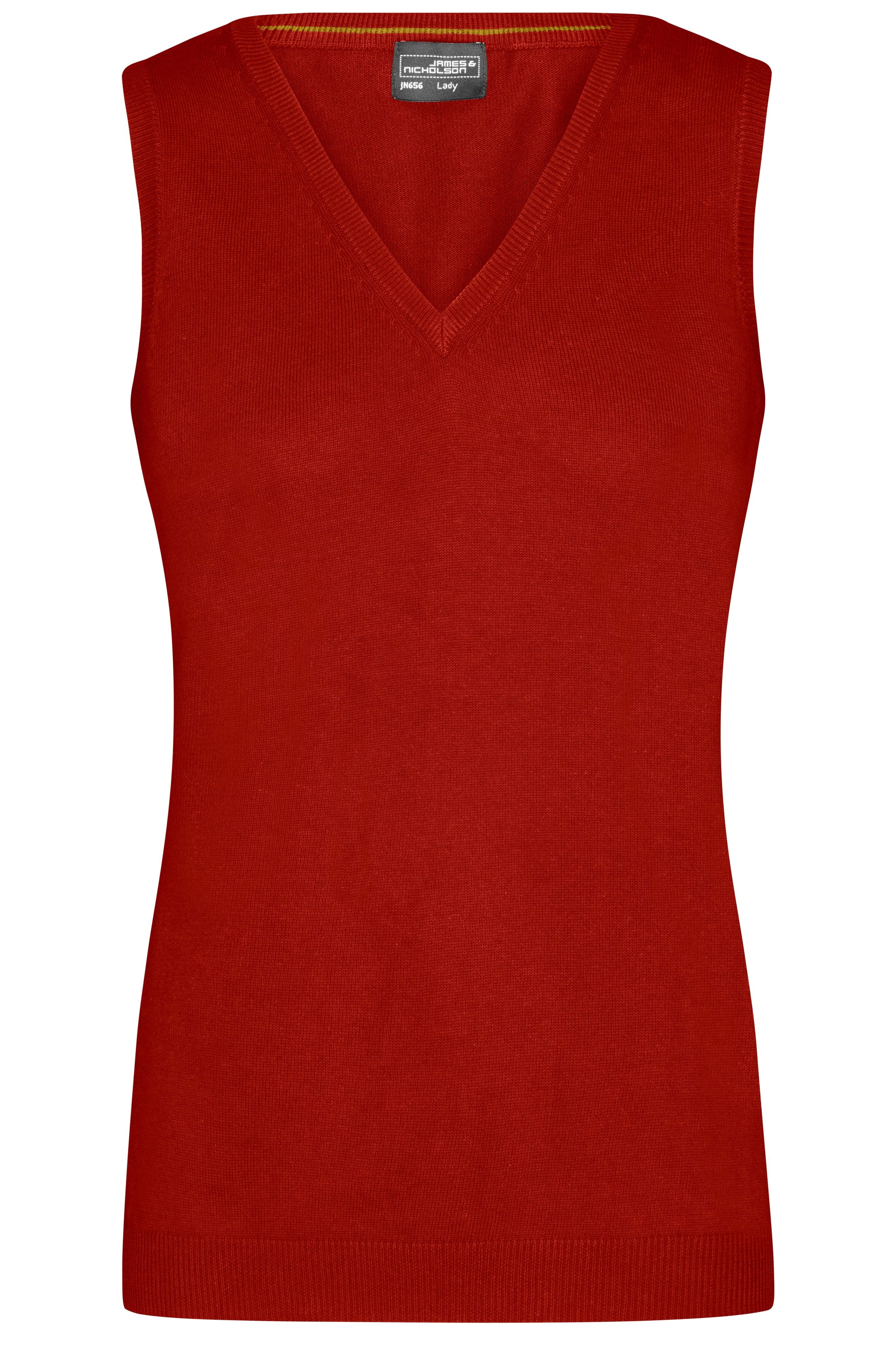 James & Nicholson Damen V-Pullunder bordeaux