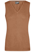 James & Nicholson Damen V-Pullunder camel
