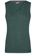 James & Nicholson Damen V-Pullunder forest-green